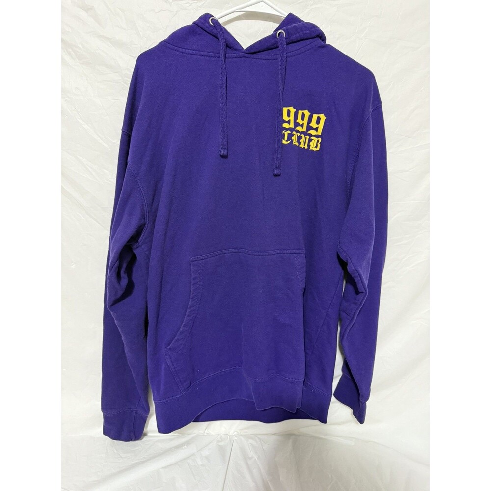 Juice World 999 Club  Hoodie Hooded Sweatshirt Purple yellow Size Medium
